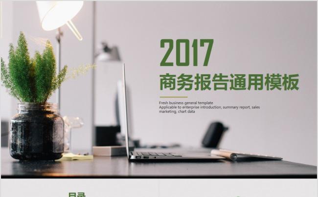 2017简约商务工作报告动态PPT模板缩略图