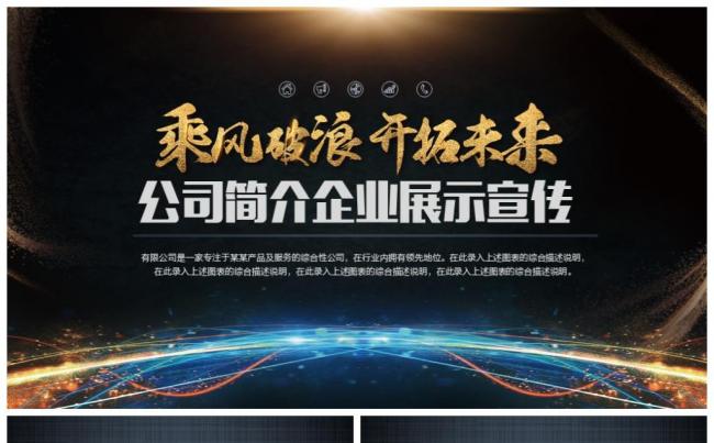 公司简介 融资路演 品牌推广 新员工培训PPT模板缩略图