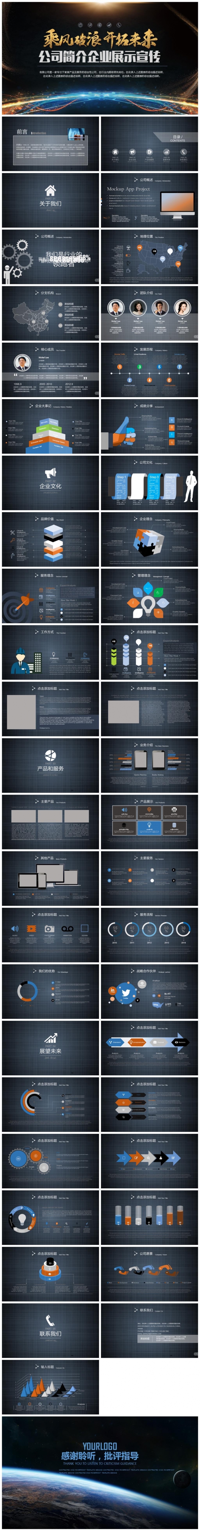 公司简介 融资路演 品牌推广 新员工培训PPT模板