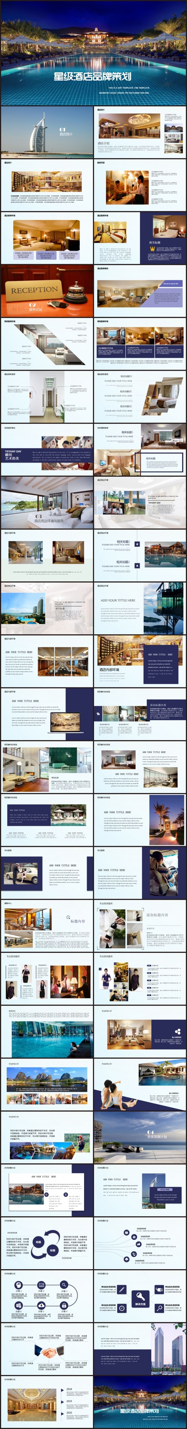 高端酒店介绍营销商业计划书ppt模板