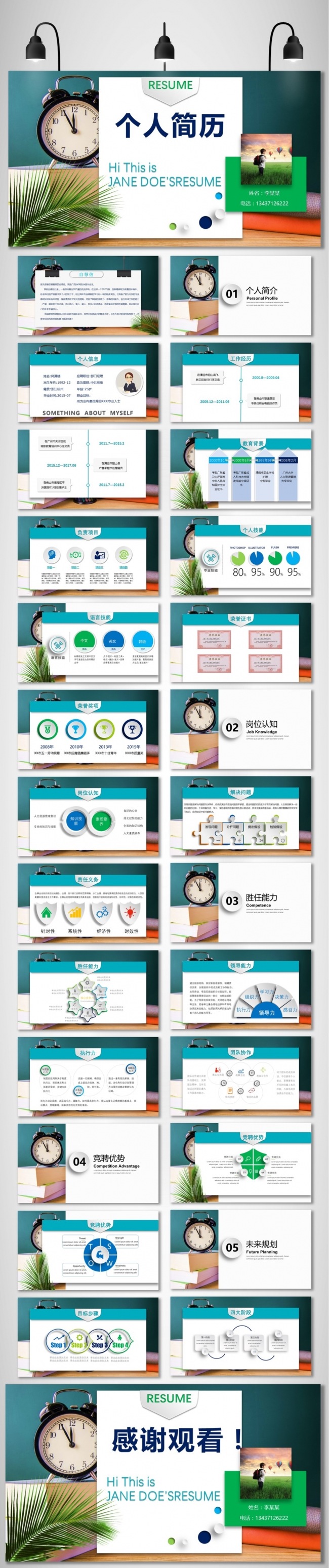简历个人简历求职入职自我介绍岗位竞聘面试竞选演讲PPT