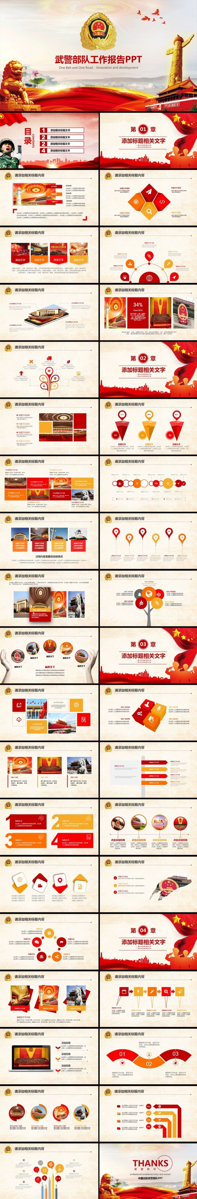 中国边防武警部队军队部队工作汇报PPT