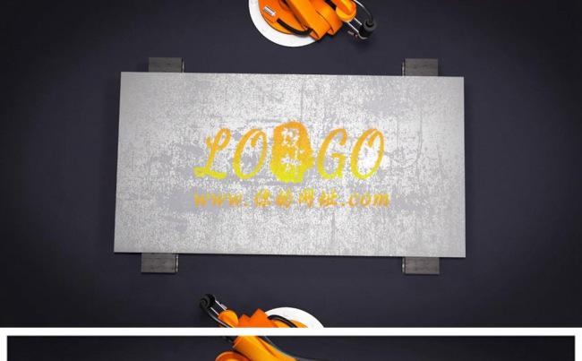 机械工业机器人手臂焊接LOGO片头动态PPT模板缩略图