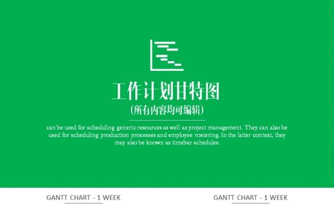 工作计划甘特图 横道图 条状图 工作进度 项目进度 工作安排缩略图
