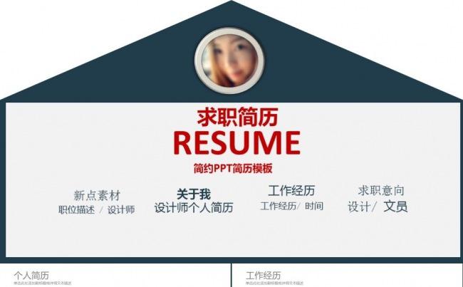 个人简历岗位竞聘求职自我介绍简介公司应聘实习ppt模板缩略图