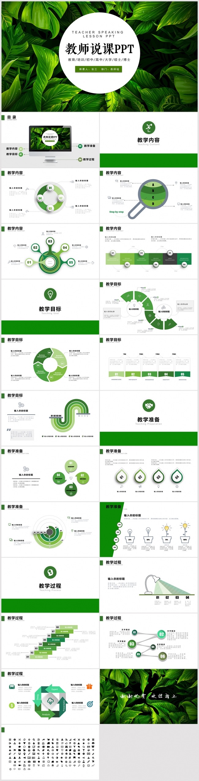 教师说课 信息化教学设计 班会PPT 课件PPT 教学PPT