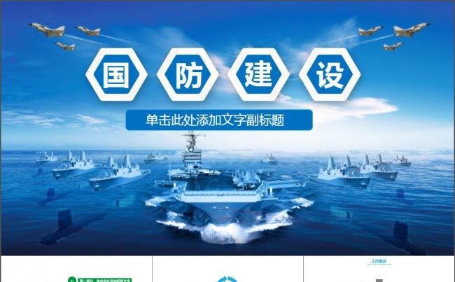 大气舰艇海军国防ppt动态模板缩略图