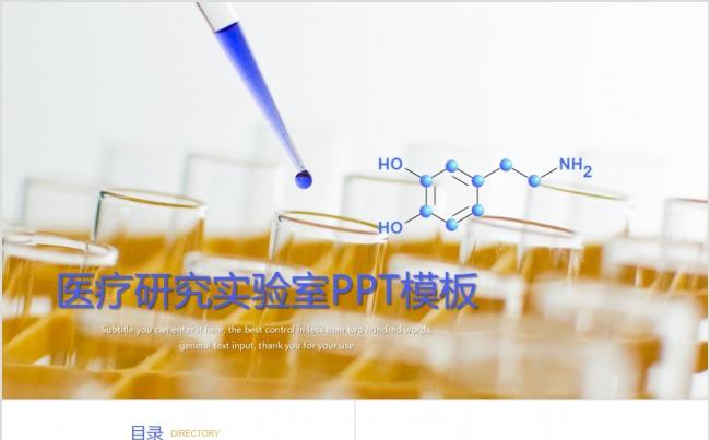 简约蓝色医疗研究实验室PPT模板缩略图