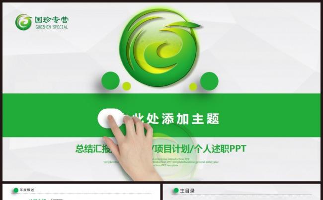 新时代健康产业国珍专营ppt模板缩略图