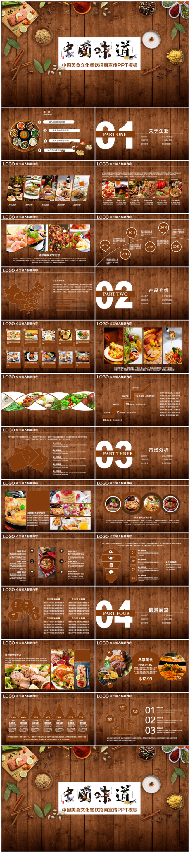 （精致演绎）传统美食家乡味道宣传介绍ppt动态模板
