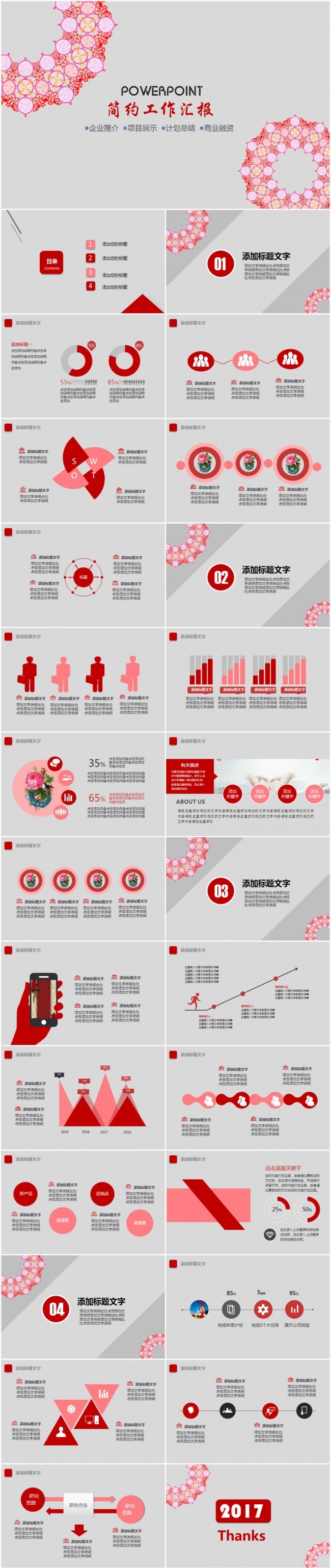 简约工作总结述职报告工作汇报季度总结年终年终汇报PPT模板