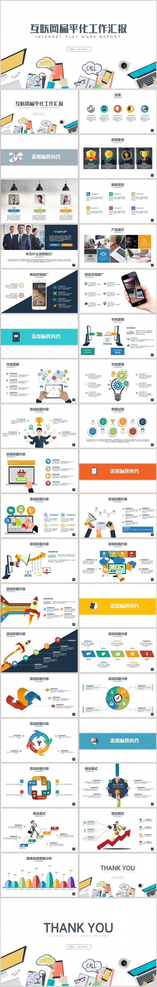 【dai】扁平化电商互联网工作总结汇报2017工作计划