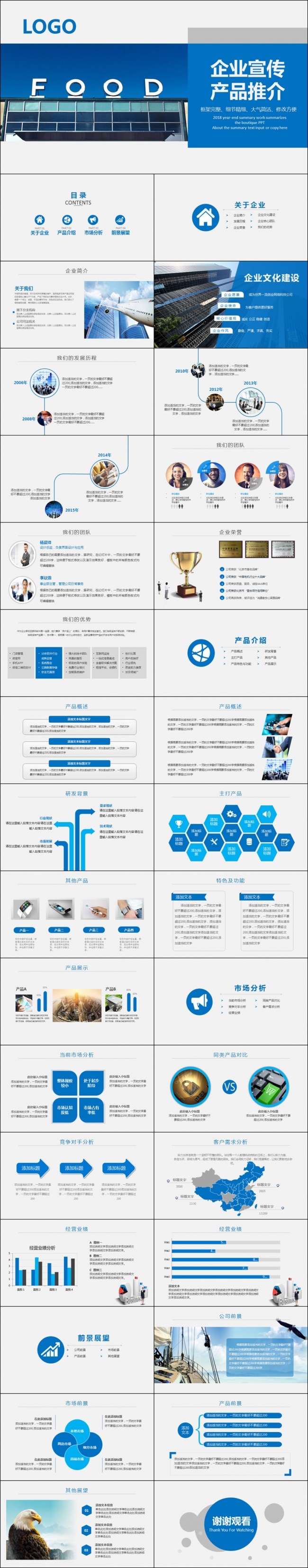 企业宣传产品介绍通用PPT模板
