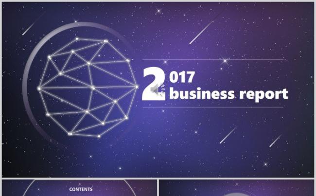 紫色大气星空背景商务-企业汇报缩略图