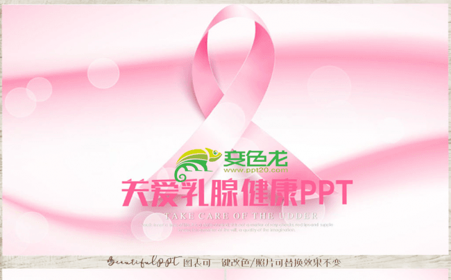 粉色精美关爱女性健康宣传活动ppt模板缩略图