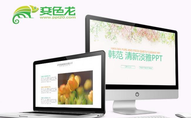 创意花朵 韩范清新淡雅PPT缩略图