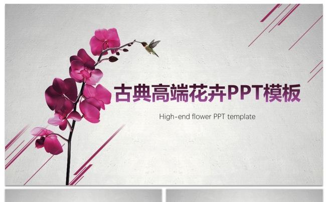 古典高端花卉PPT模板缩略图