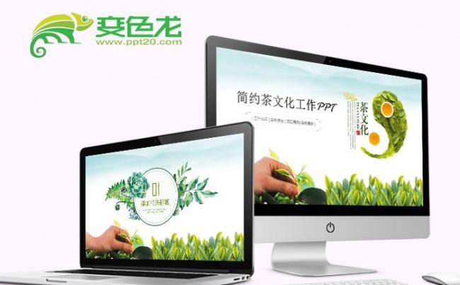 唯美中国风茶文化交流研讨会PPT模板缩略图