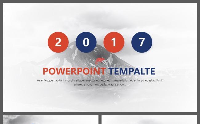 红蓝MD风模板格大气简约商务PPT模板缩略图