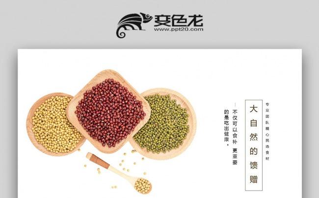框架完整简洁五谷杂粮粮食粗粮健康食品有机食物PPT缩略图