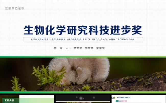  生物化学科学研究实验报告PPT模板缩略图