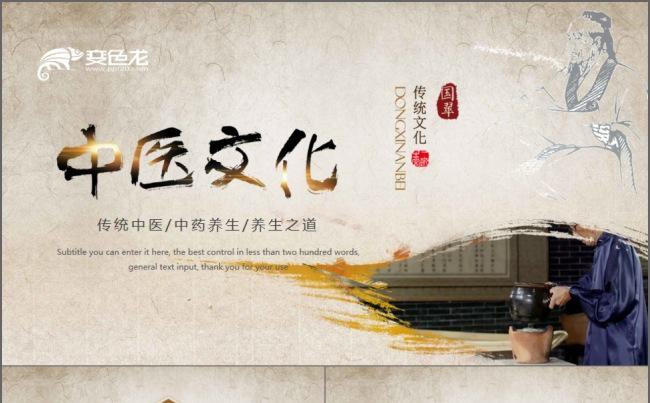 传统中医文化中医药材动态ppt模板缩略图