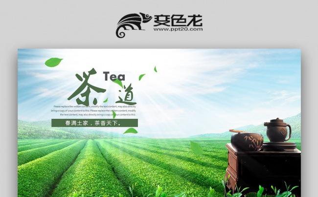 【壹德】春茶上市茶文化宣传茶道动态PPT模板缩略图