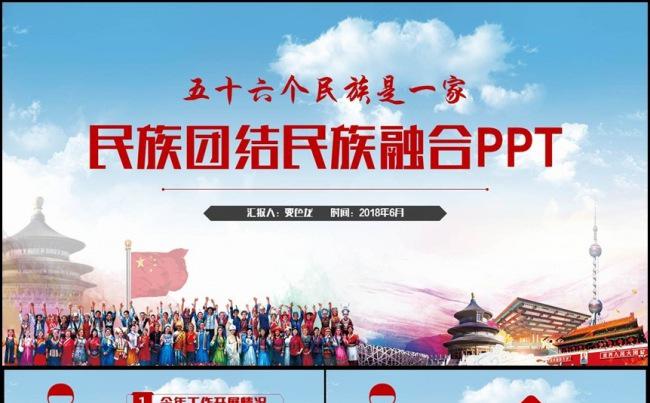 【56个民族】框架完整民族团结和谐社会少数民族PPT缩略图