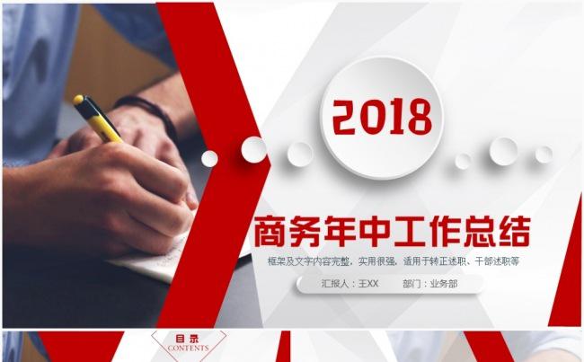 企业宣传介绍商务工作总结计划半年总结年中总结PPT模板缩略图
