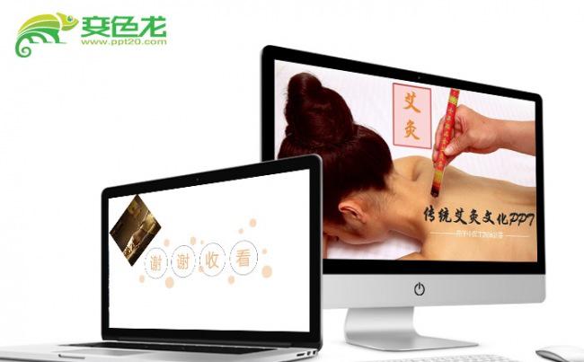 精品传统艾灸文化动态PPT模板缩略图