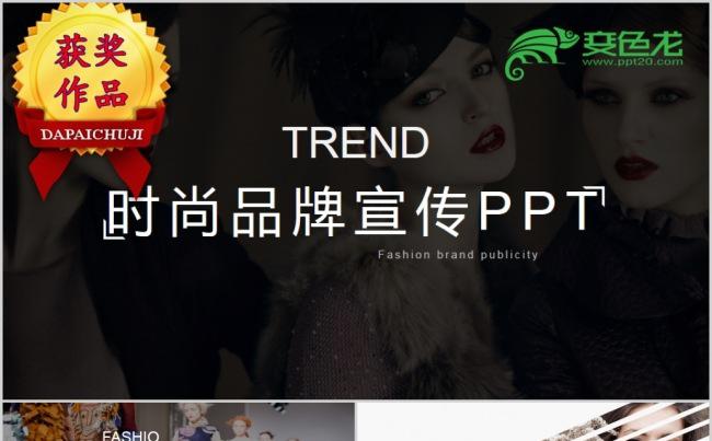 时尚大气简约欧美品牌宣传PPT模板缩略图