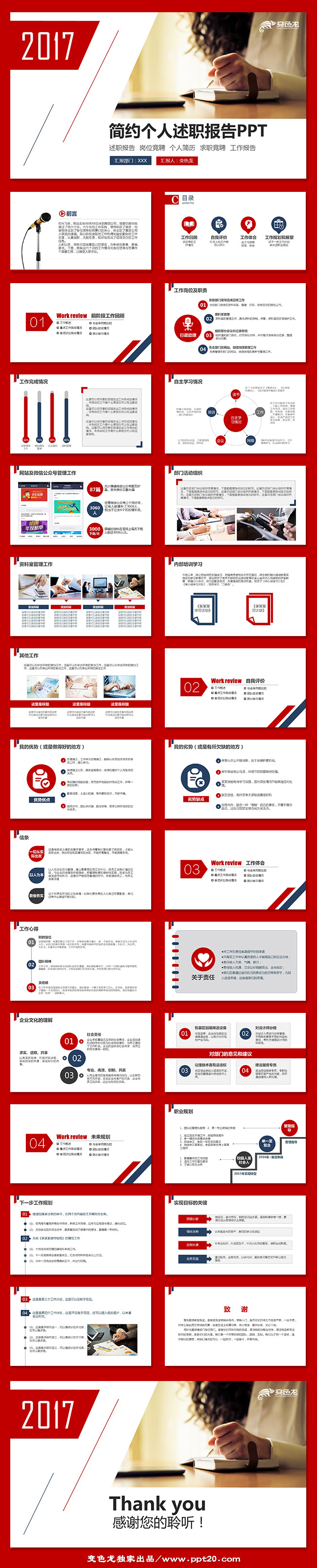 大气红色个性述职报告商务报告岗位竞聘工作竞聘工作简历自我介绍