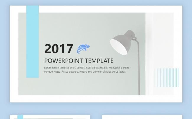 蓝色小清新工作汇报商务PPT模板缩略图