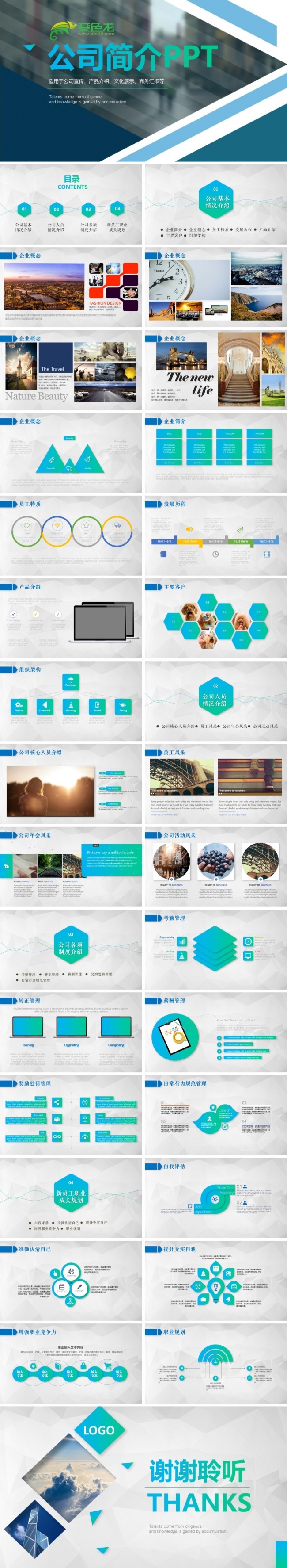公司简介商务PPT总结汇报品管圈培训PPT企业管理