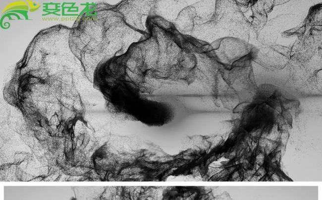 水墨中国风魔法烟雾LOGO片头动态PPT模板缩略图