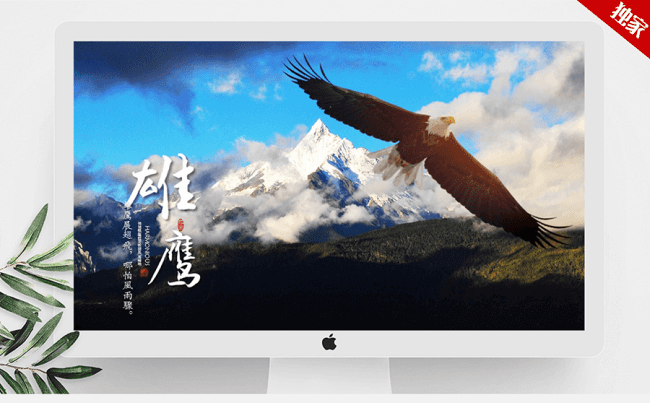 2018展望未来企业文化翔鹰商务通用ppt动态模板缩略图