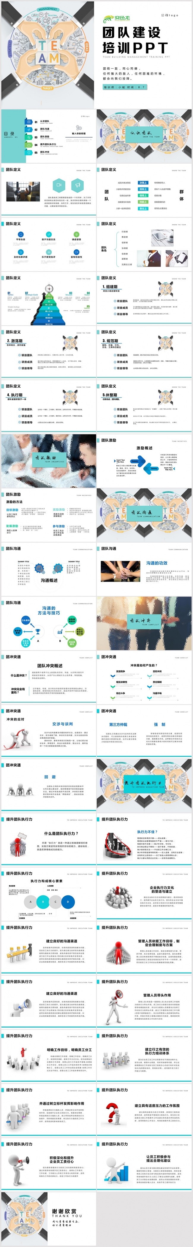 团队建设 员工培训 团队管理 团队培训 企业培训PPT模板
