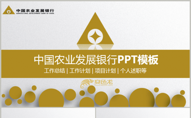 精美中国农业发展银行工作总结汇报专用PPT缩略图