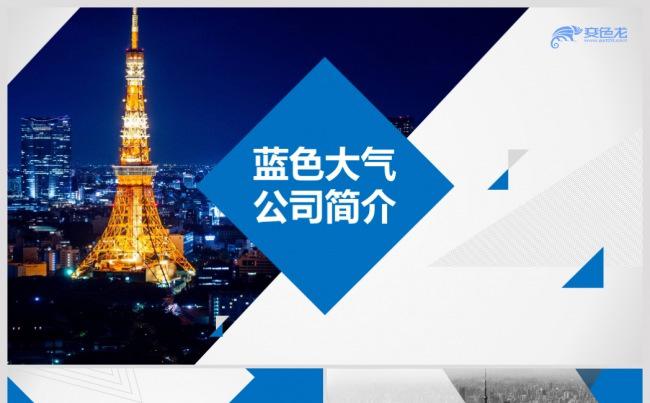 高端蓝色大气公司简介缩略图