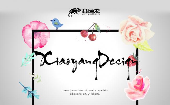 【小羊作品】创意花朵PPT模板缩略图