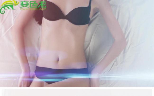 性感比基尼美女揭示logo片头动态PPT模板缩略图
