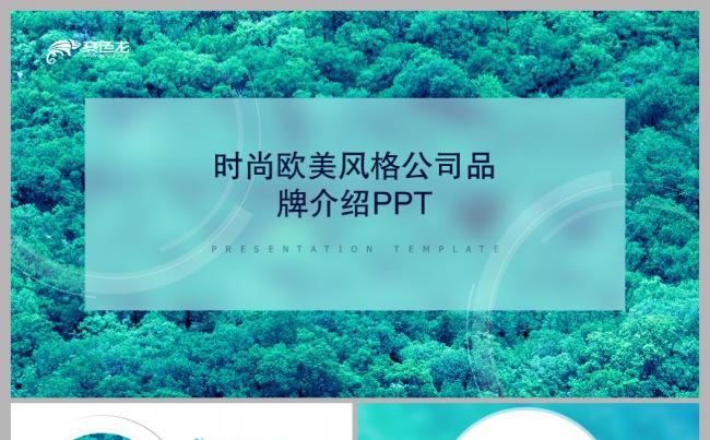 【语图演示】时尚欧美风格公司品牌介绍PPT缩略图