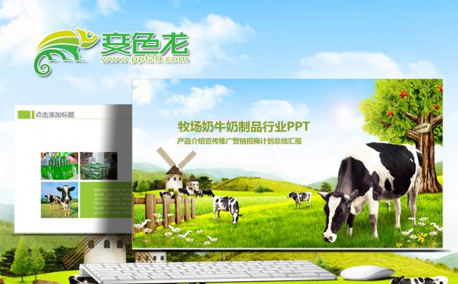 牧场乳业奶牛养殖纯牛奶乳制品行业PPT模板缩略图