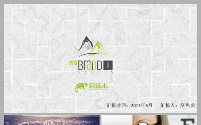 简约灰色欧美品牌宣传公司介绍公司简介PPT模板缩略图