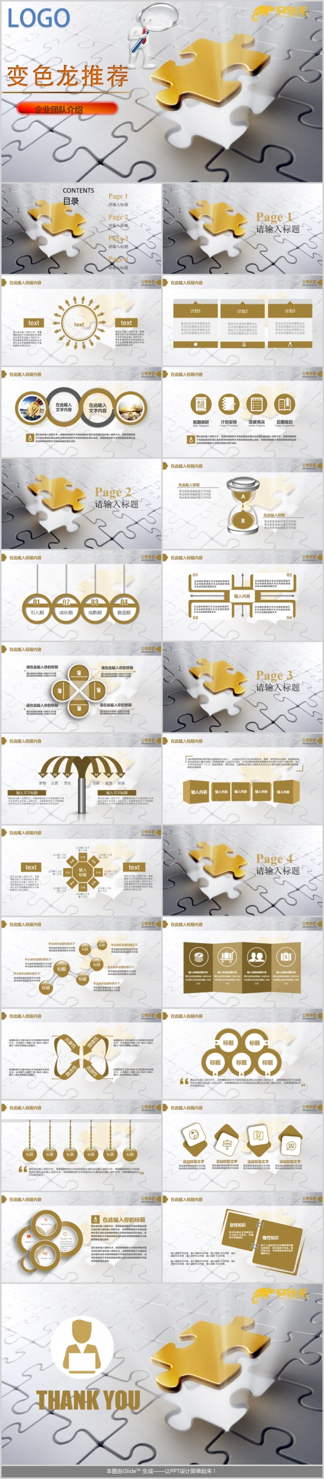 金色金额商务企业介绍创业融资工作汇报年终总结业务总结分析模版