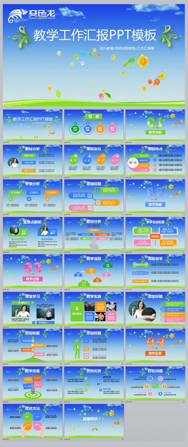 教学工作汇报ＰＰＴ模板