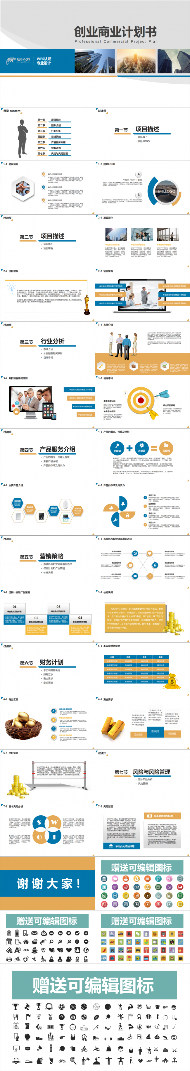 极简洁版商务创业商业计划书ppt