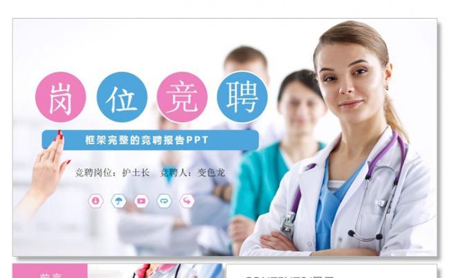 【飞哥PPT】医院框架完整护士长岗位竞聘个人简历动态PPT缩略图