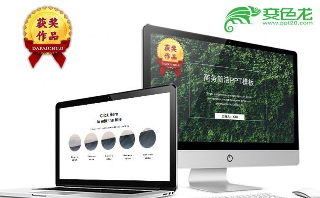 夏季商务简洁通用PPT模板缩略图