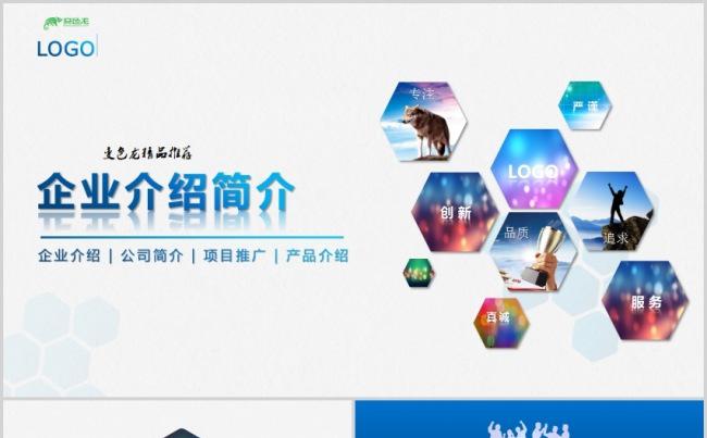 （精品）蓝色唯美大气企业文化公司介绍项目推广产品发布模版缩略图
